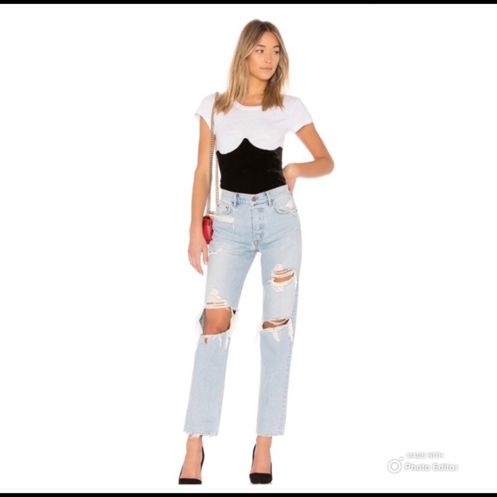 GRLFRND Helena high rise straight jean